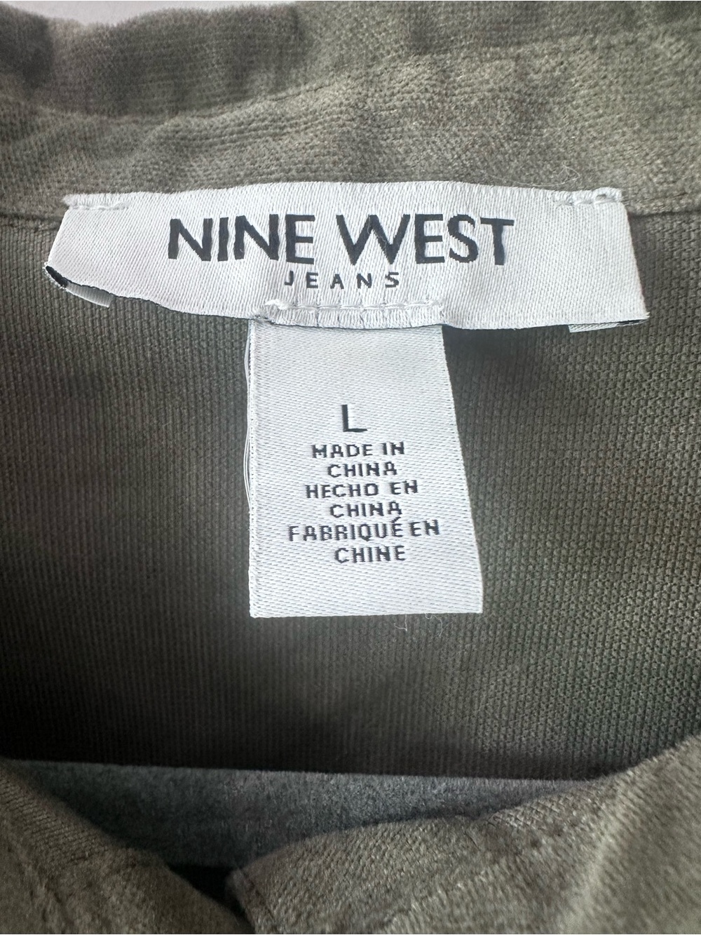 Nine West Women's Soft Corduroy Dress Size L Grape Leaf Olive Green Cotton - Picture 3 of 4
